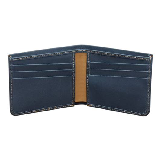 Luxury Navy Blue Genuine Leather Wallet for Men