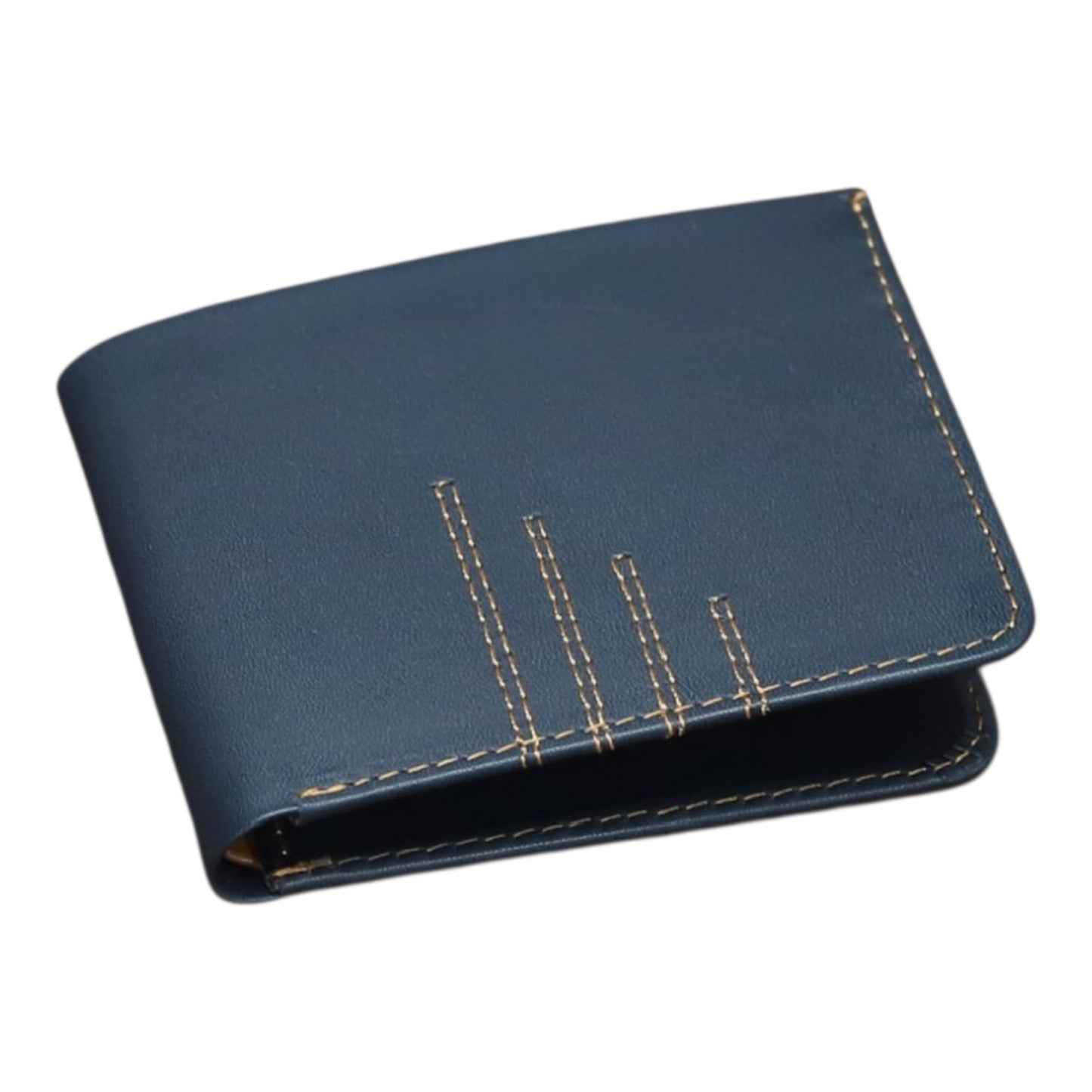 Luxury Navy Blue Genuine Leather Wallet for Men
