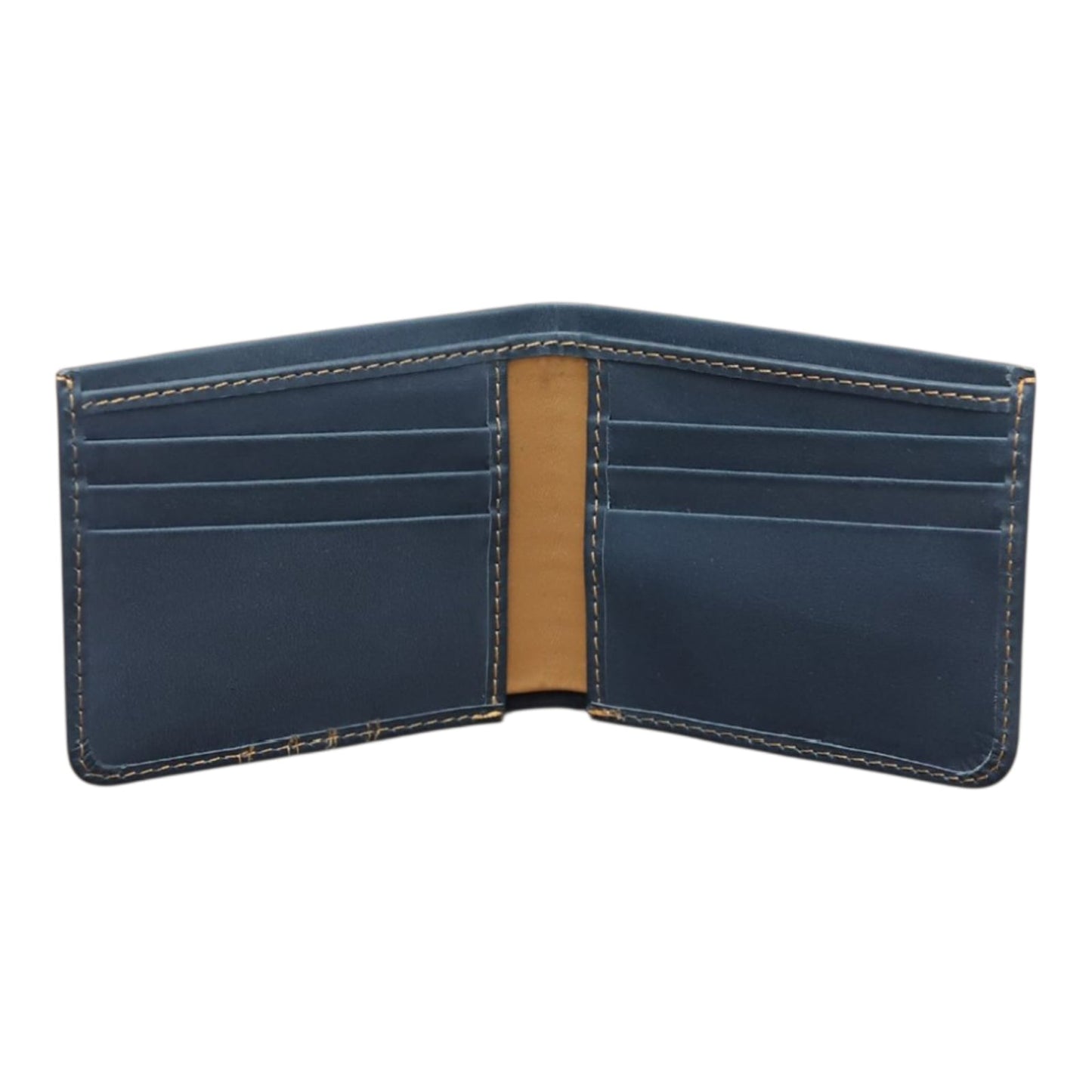 Luxury Navy Blue Genuine Leather Wallet for Men