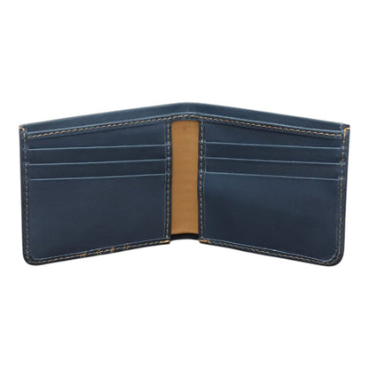 Luxury Navy Blue Genuine Leather Wallet for Men