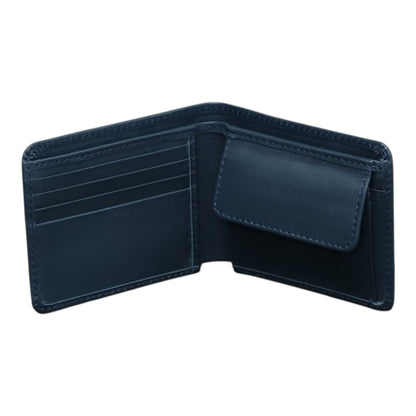 Luxury Navy Blue Genuine Leather Wallet for Men