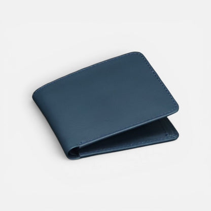 Luxury Navy Blue Genuine Leather Wallet for Men